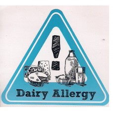 Milk Allergy Warning Sticker