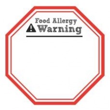 Food Allergy Warning Sticker: Customizable