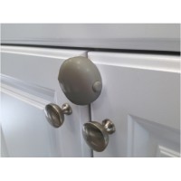 Qdos SecureHold Adhesive Double Door Lock - Grey (Charcoal)